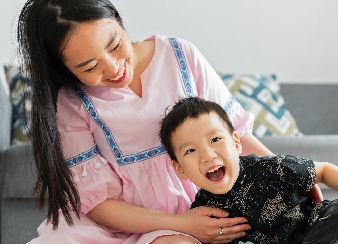 child and parent together; SoundEd Therapy vision & hearing services
