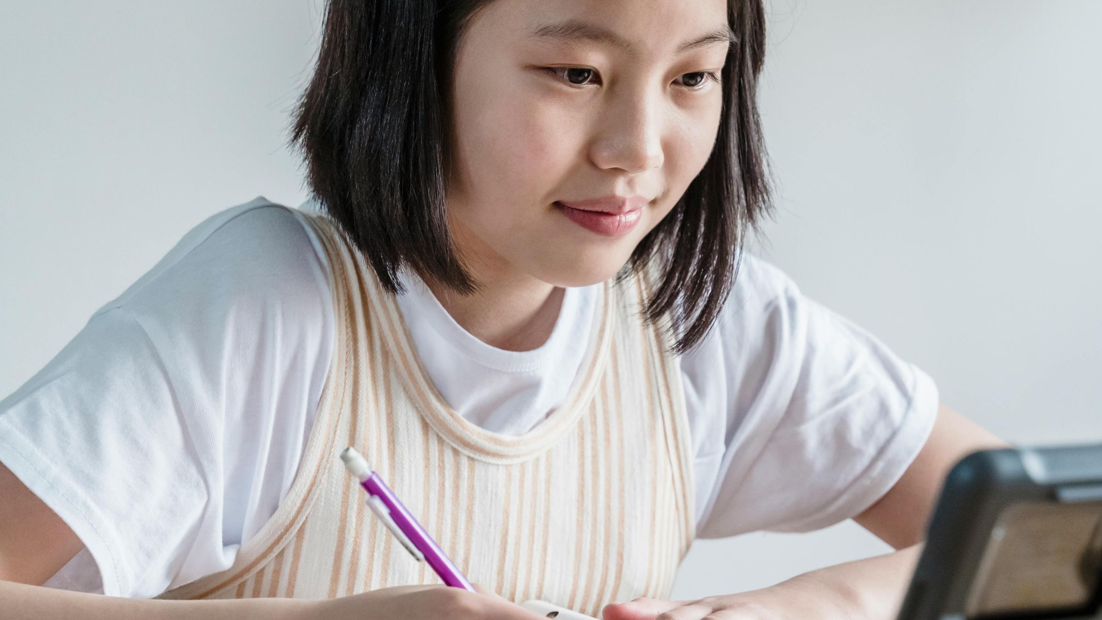 A child using Teletherapy for Schools; SoundEd Therapy for schools