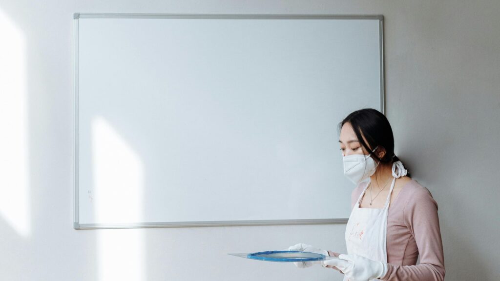 A staff member in a classrom depicting effects of staffing transitions; SoundEd therapy