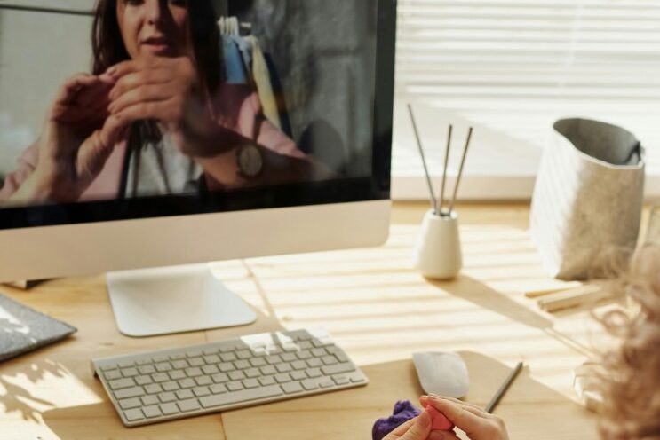 Teen with autism on telethealth call; SoundEd teletherapy for teens with autism